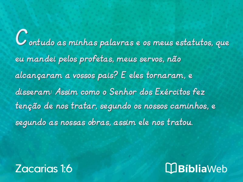 Zacarias 1:6 em imagem para compartilhar