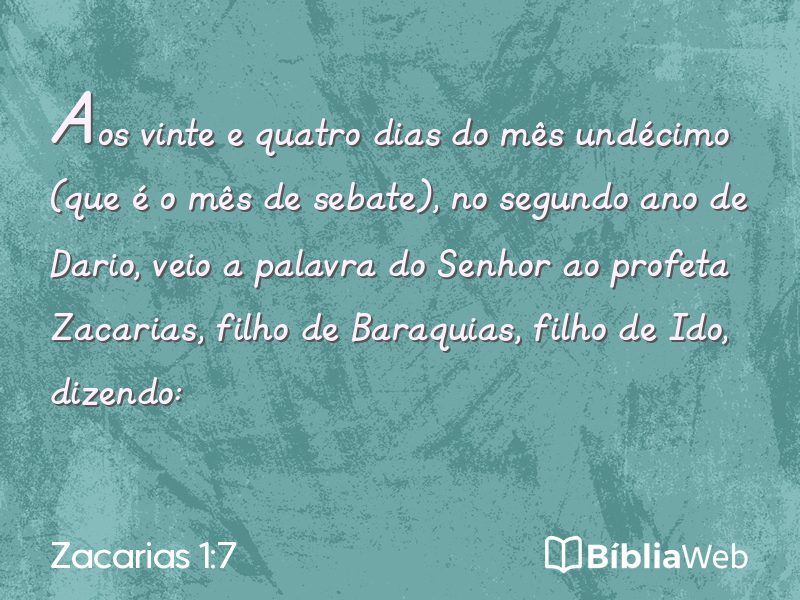 Zacarias 1:7 em imagem para compartilhar