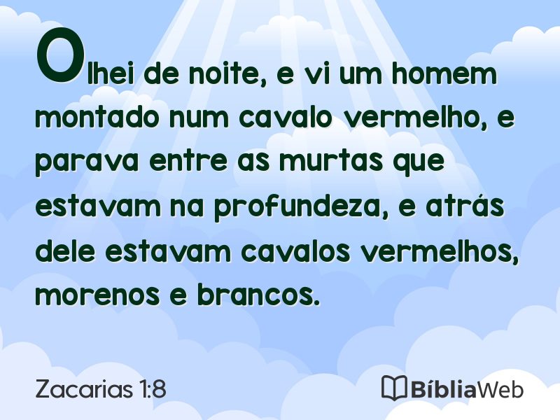 Zacarias 1:8 em imagem para compartilhar