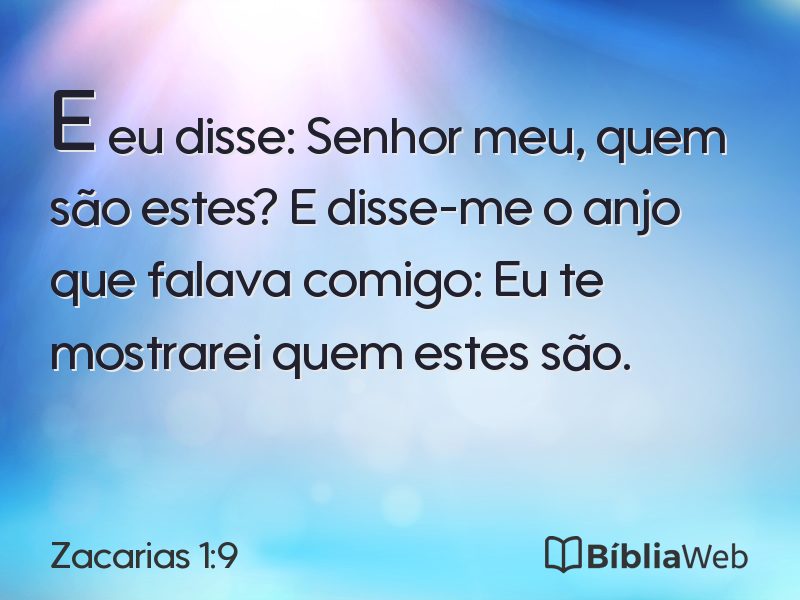 Zacarias 1:9 em imagem para compartilhar
