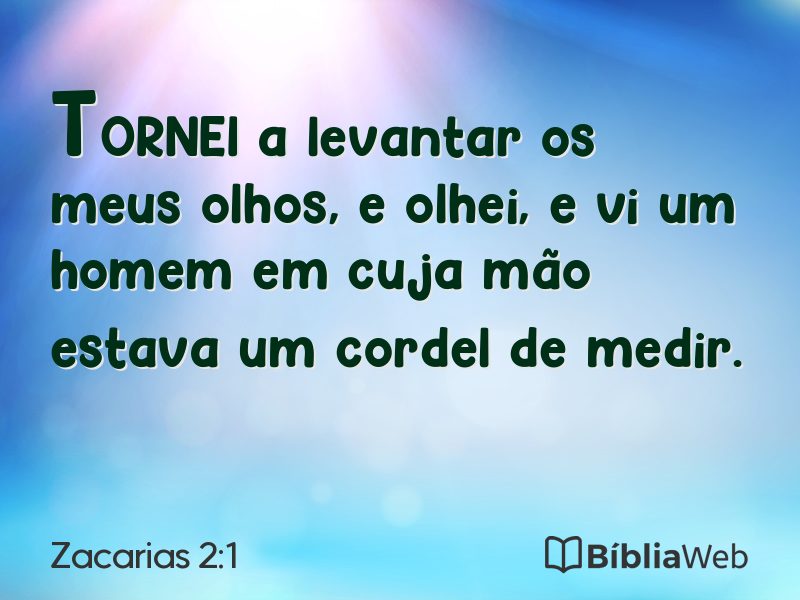 Zacarias 2:1 em imagem para compartilhar
