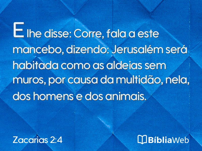 Zacarias 2:4 em imagem para compartilhar