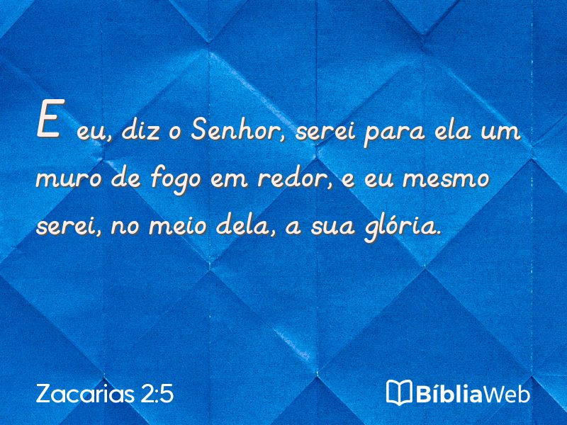 Zacarias 2:5 em imagem para compartilhar