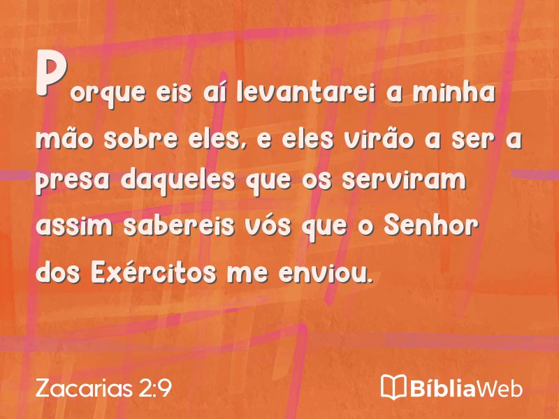 Zacarias 2:9 em imagem para compartilhar