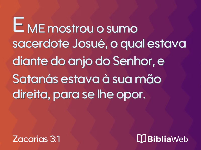 Zacarias 3:1 em imagem para compartilhar