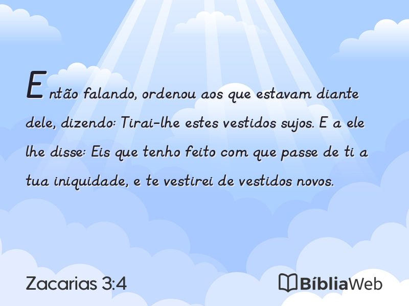 Zacarias 3:4 em imagem para compartilhar