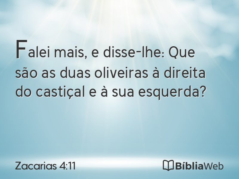 Zacarias 4:11 em imagem para compartilhar