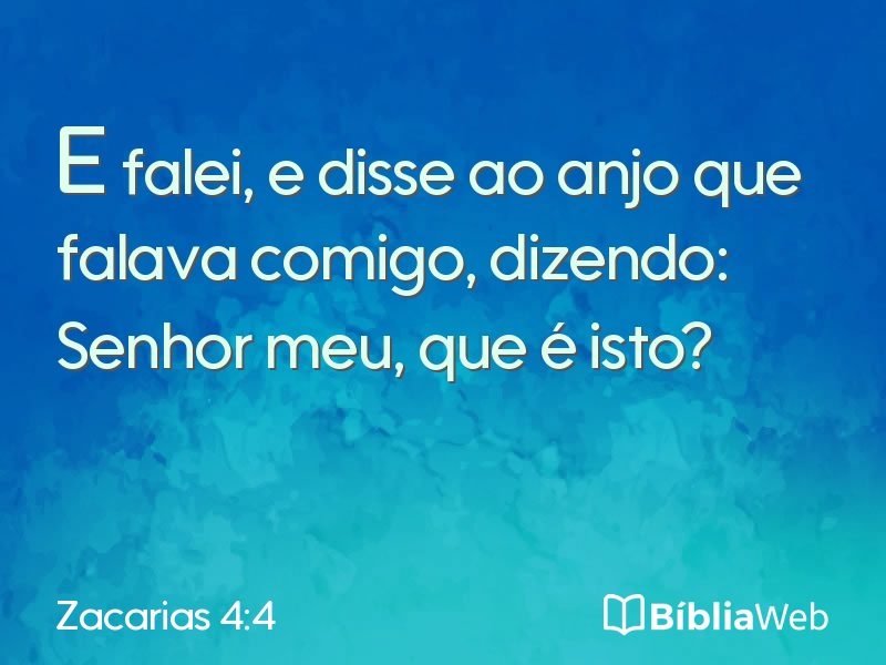 Zacarias 4:4 em imagem para compartilhar