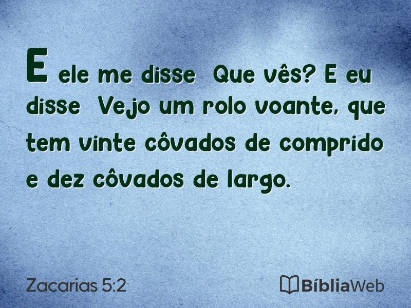 Zacarias 5:2 em imagem para compartilhar