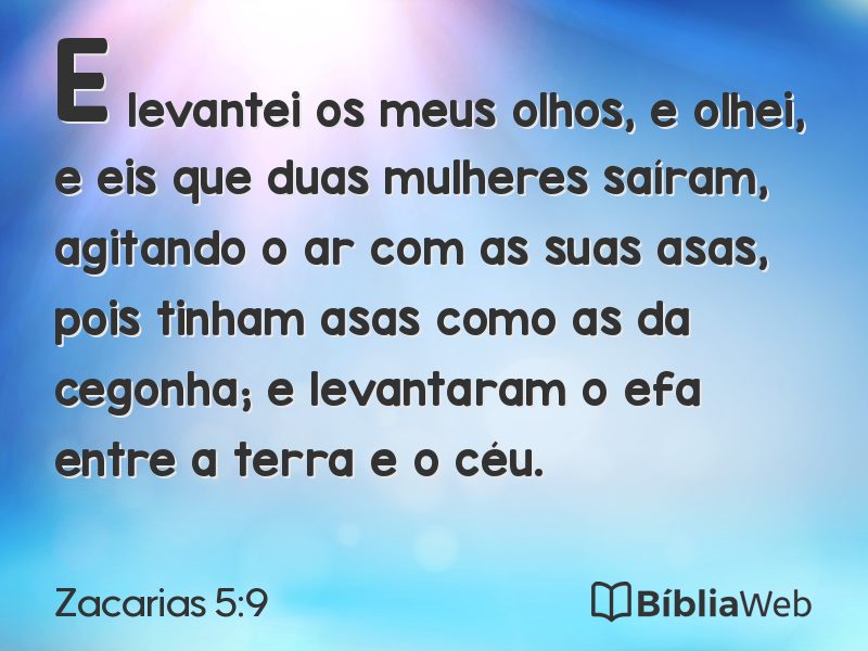Zacarias 5:9 em imagem para compartilhar