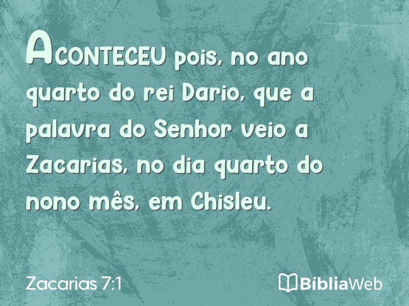 Zacarias 7:1 em imagem para compartilhar