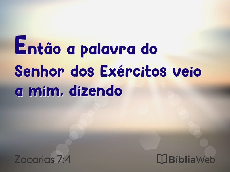 Zacarias 7:4 em imagem para compartilhar