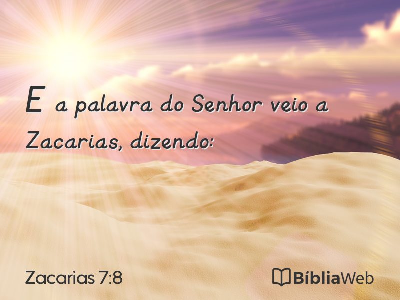 Zacarias 7:8 em imagem para compartilhar