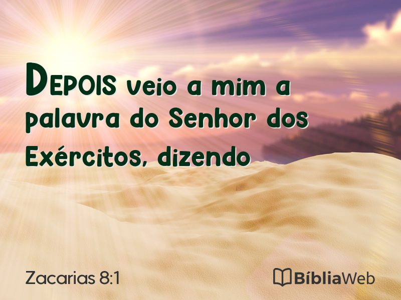 Zacarias 8:1 em imagem para compartilhar