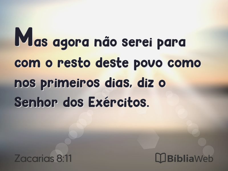 Zacarias 8:11 em imagem para compartilhar