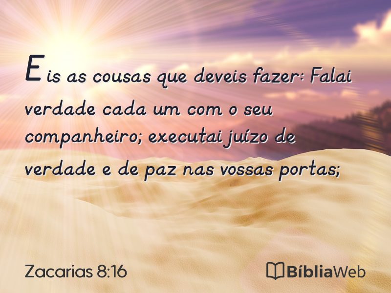 Zacarias 8:16 em imagem para compartilhar