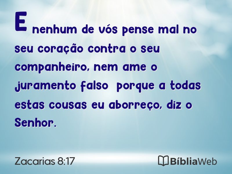 Zacarias 8:17 em imagem para compartilhar