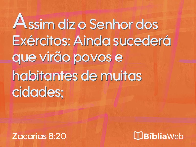 Zacarias 8:20 em imagem para compartilhar