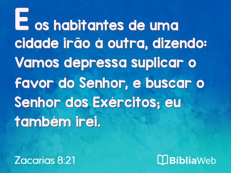 Zacarias 8:21 em imagem para compartilhar