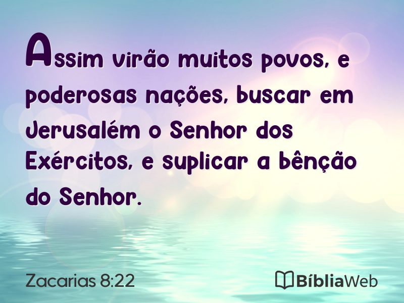 Zacarias 8:22 em imagem para compartilhar