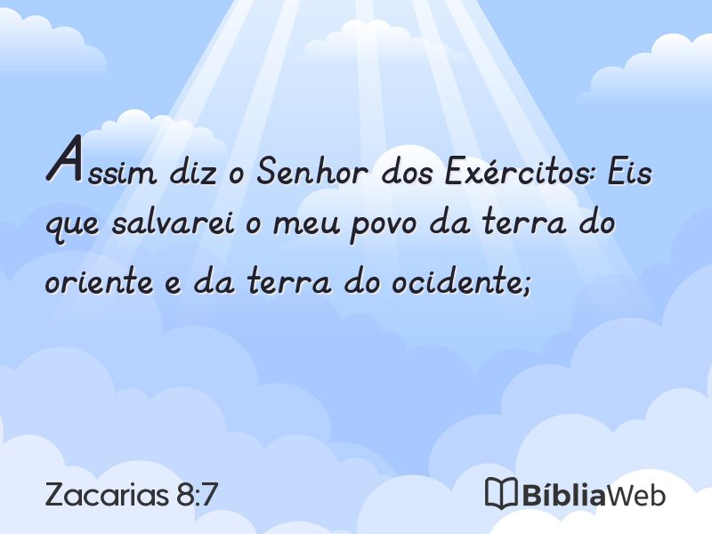 Zacarias 8:7 em imagem para compartilhar