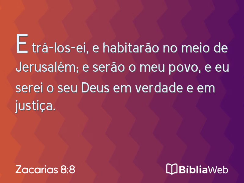 Zacarias 8:8 em imagem para compartilhar