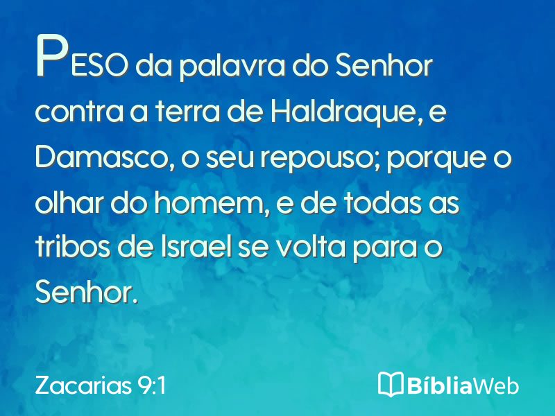 Zacarias 9:1 em imagem para compartilhar