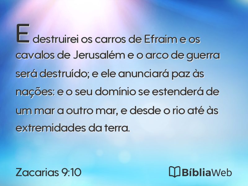 Zacarias 9:10 em imagem para compartilhar