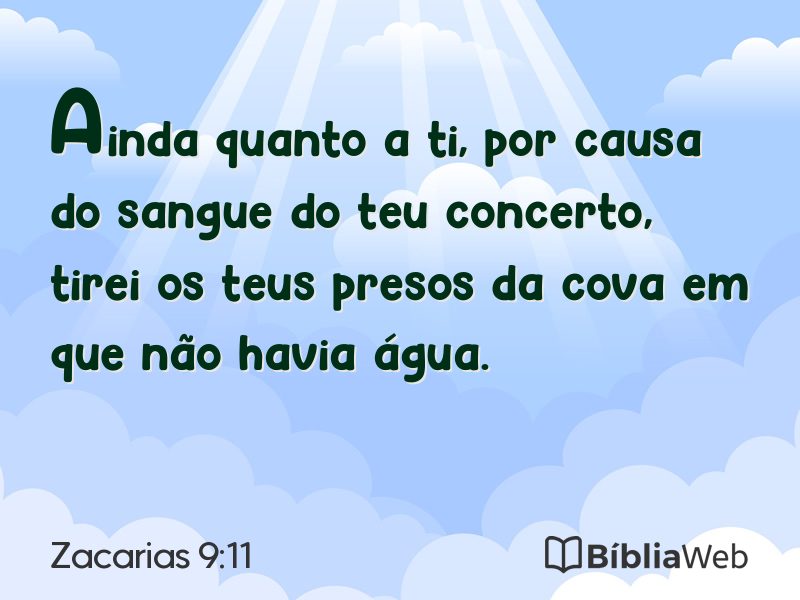 Zacarias 9:11 em imagem para compartilhar