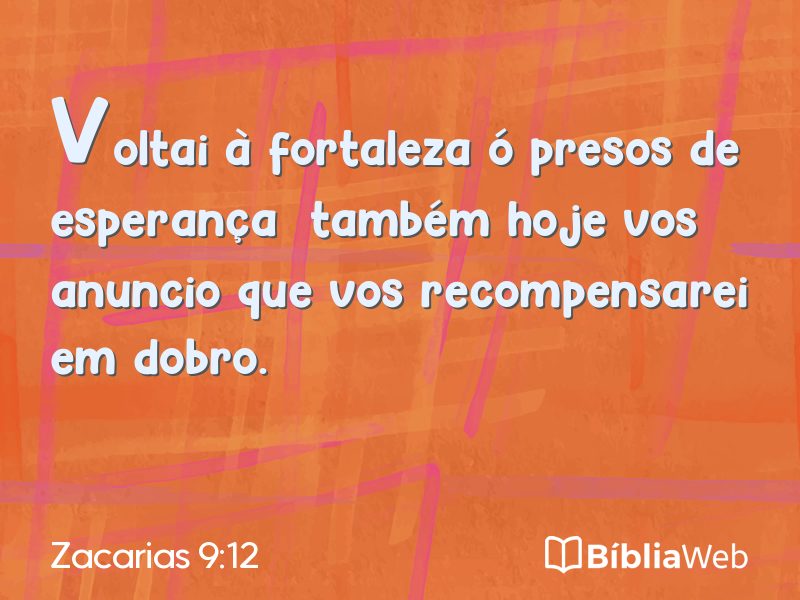 Zacarias 9:12 em imagem para compartilhar