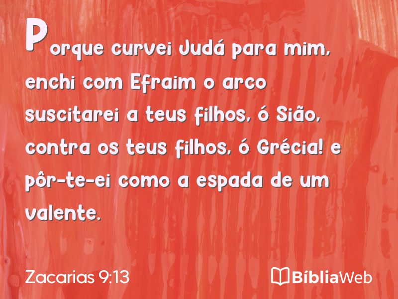 Zacarias 9:13 em imagem para compartilhar