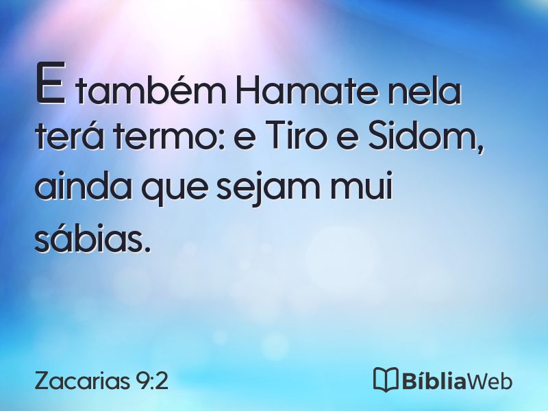 Zacarias 9:2 em imagem para compartilhar