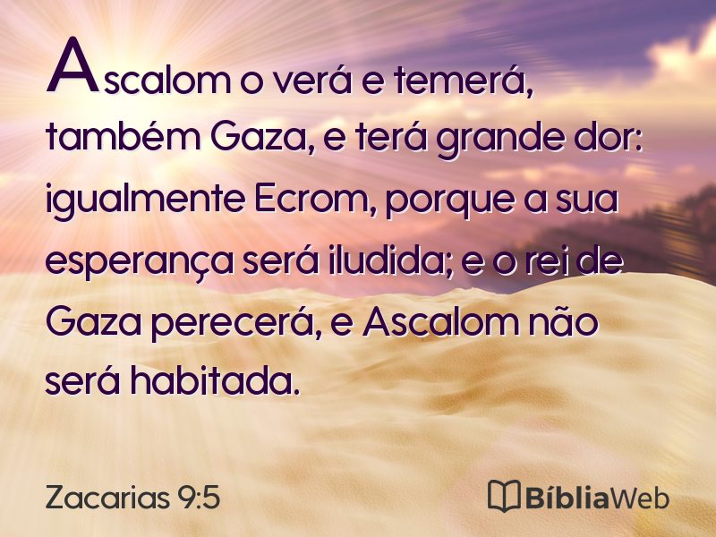 Zacarias 9:5 em imagem para compartilhar