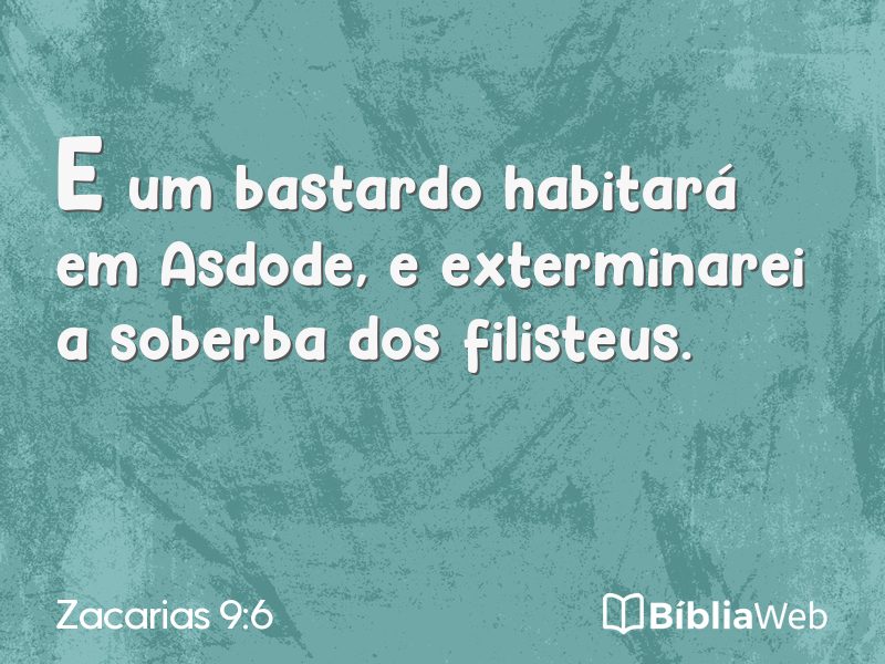 Zacarias 9:6 em imagem para compartilhar