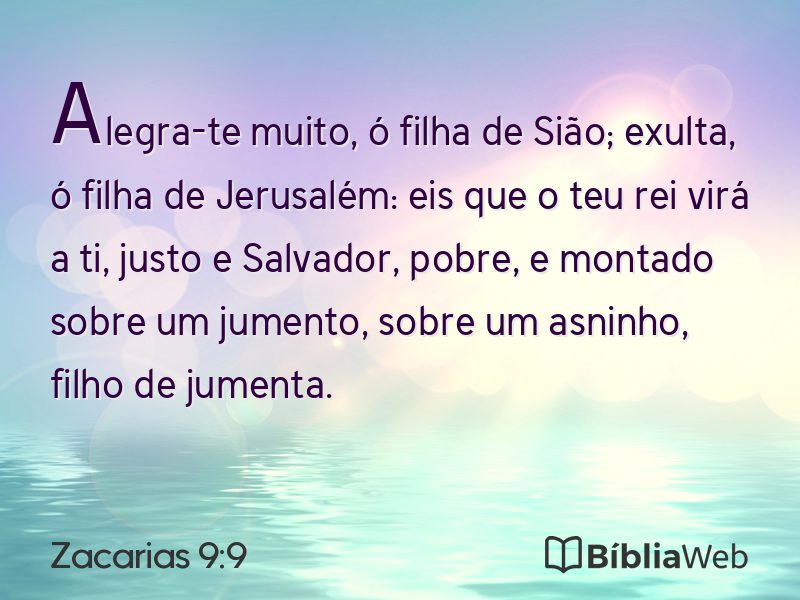 Zacarias 9:9 em imagem para compartilhar