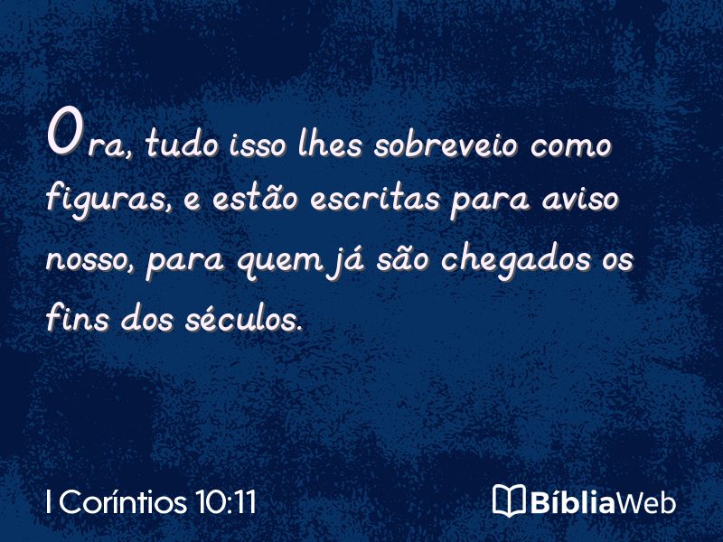 I Coríntios 10:11 em imagem para compartilhar