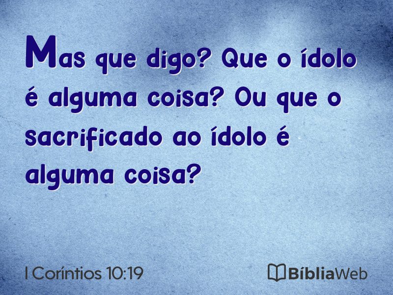 I Coríntios 10:19 em imagem para compartilhar