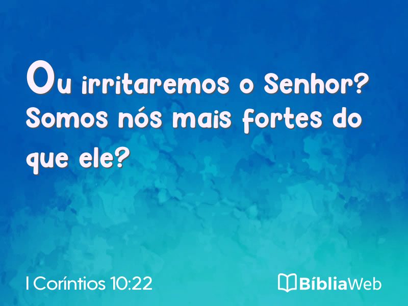 I Coríntios 10:22 em imagem para compartilhar