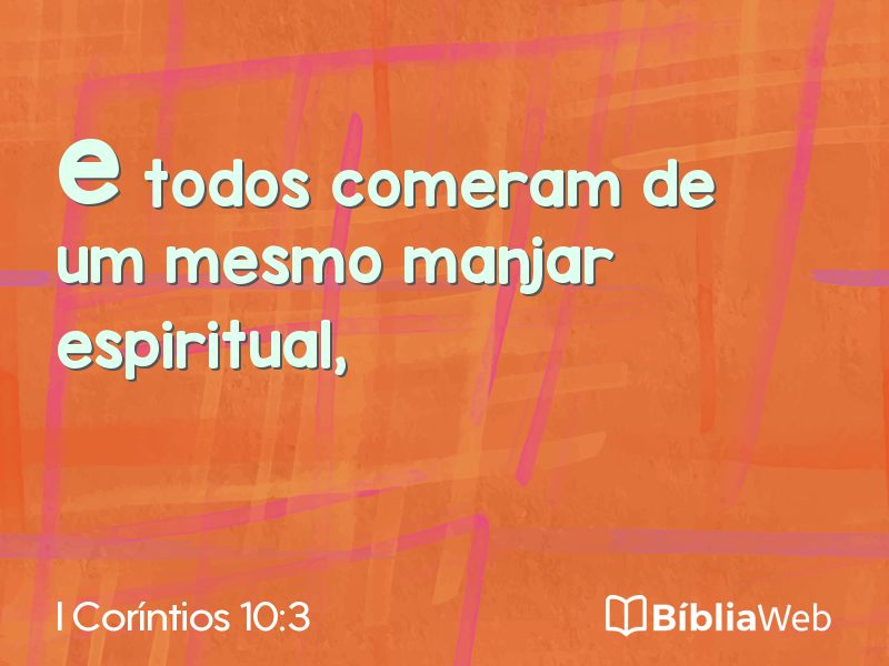 I Coríntios 10:3 em imagem para compartilhar