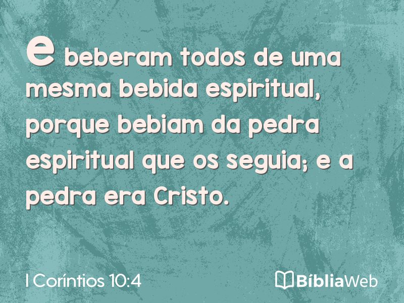 I Coríntios 10:4 em imagem para compartilhar