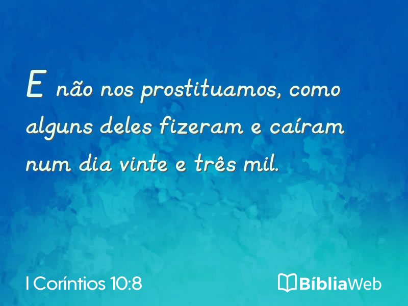 I Coríntios 10:8 em imagem para compartilhar