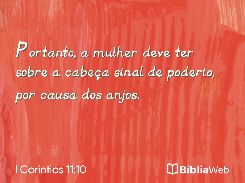 I Coríntios 11:10 em imagem para compartilhar