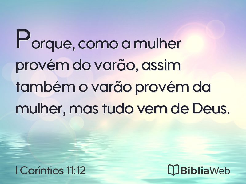 I Coríntios 11:12 em imagem para compartilhar