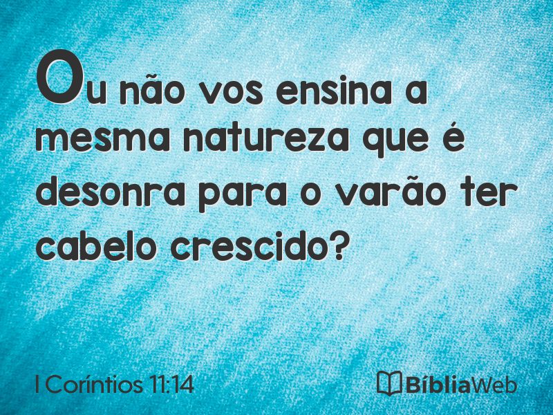 I Coríntios 11:14 em imagem para compartilhar
