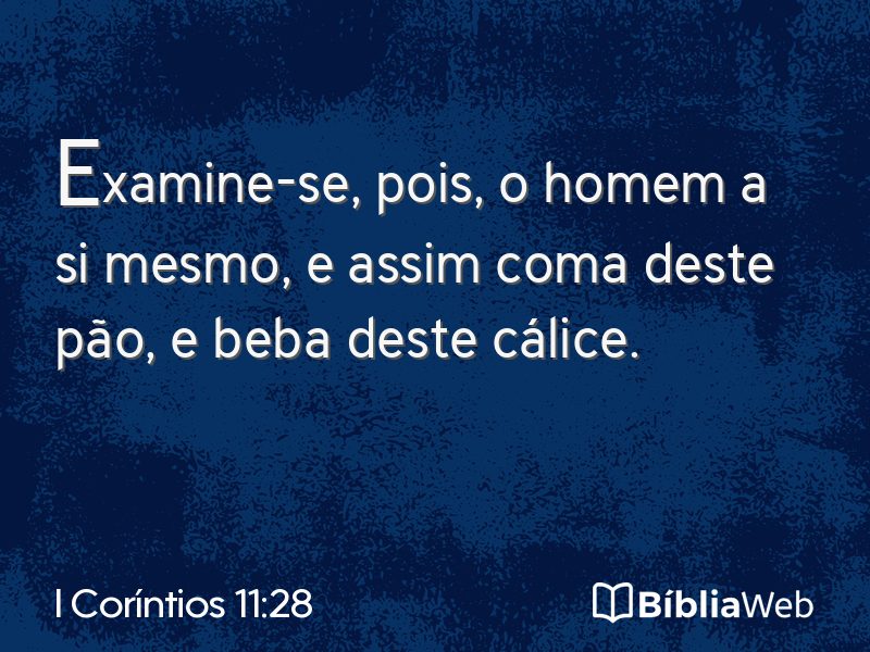 I Coríntios 11:28 em imagem para compartilhar
