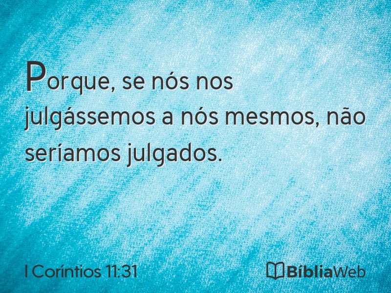 I Coríntios 11:31 em imagem para compartilhar