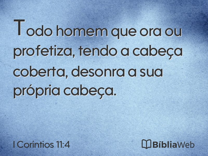 I Coríntios 11:4 em imagem para compartilhar