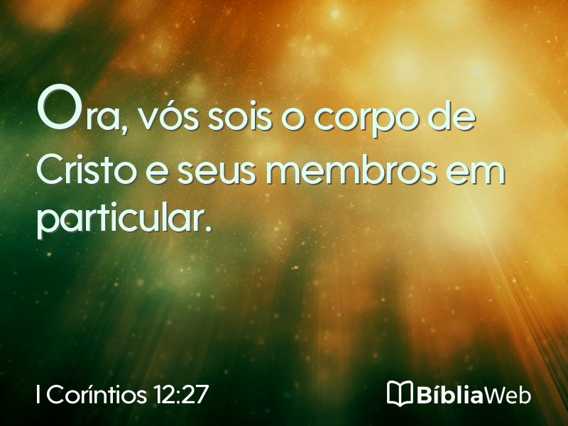 I Coríntios 12:27 em imagem para compartilhar