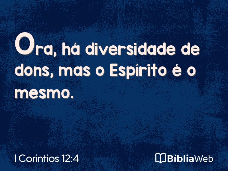 I Coríntios 12:4 em imagem para compartilhar
