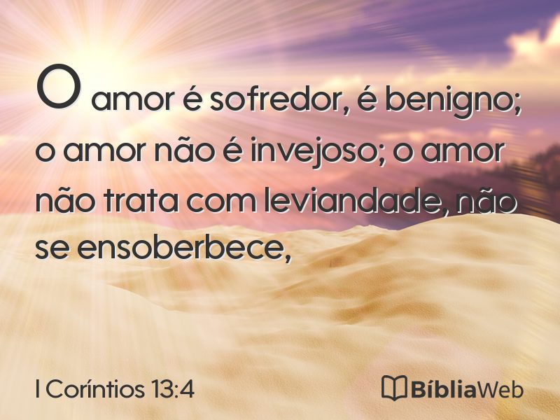 I Coríntios 13:4 em imagem para compartilhar